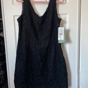 Scarlett Nite Black Lace Mini Dress